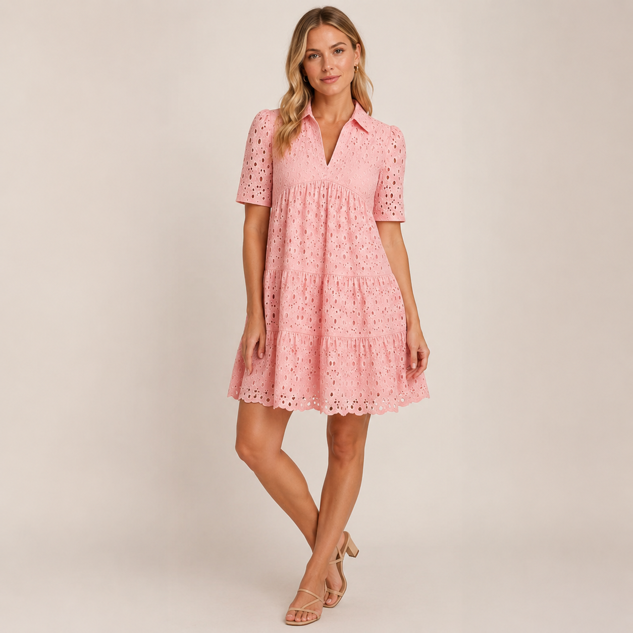 Rica Women's Dress | Lace Ruffle, Flowy Fit for Summer Weddings