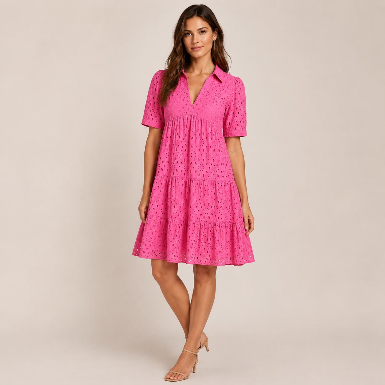 Rica Women's Dress | Lace Ruffle, Flowy Fit for Summer Weddings
