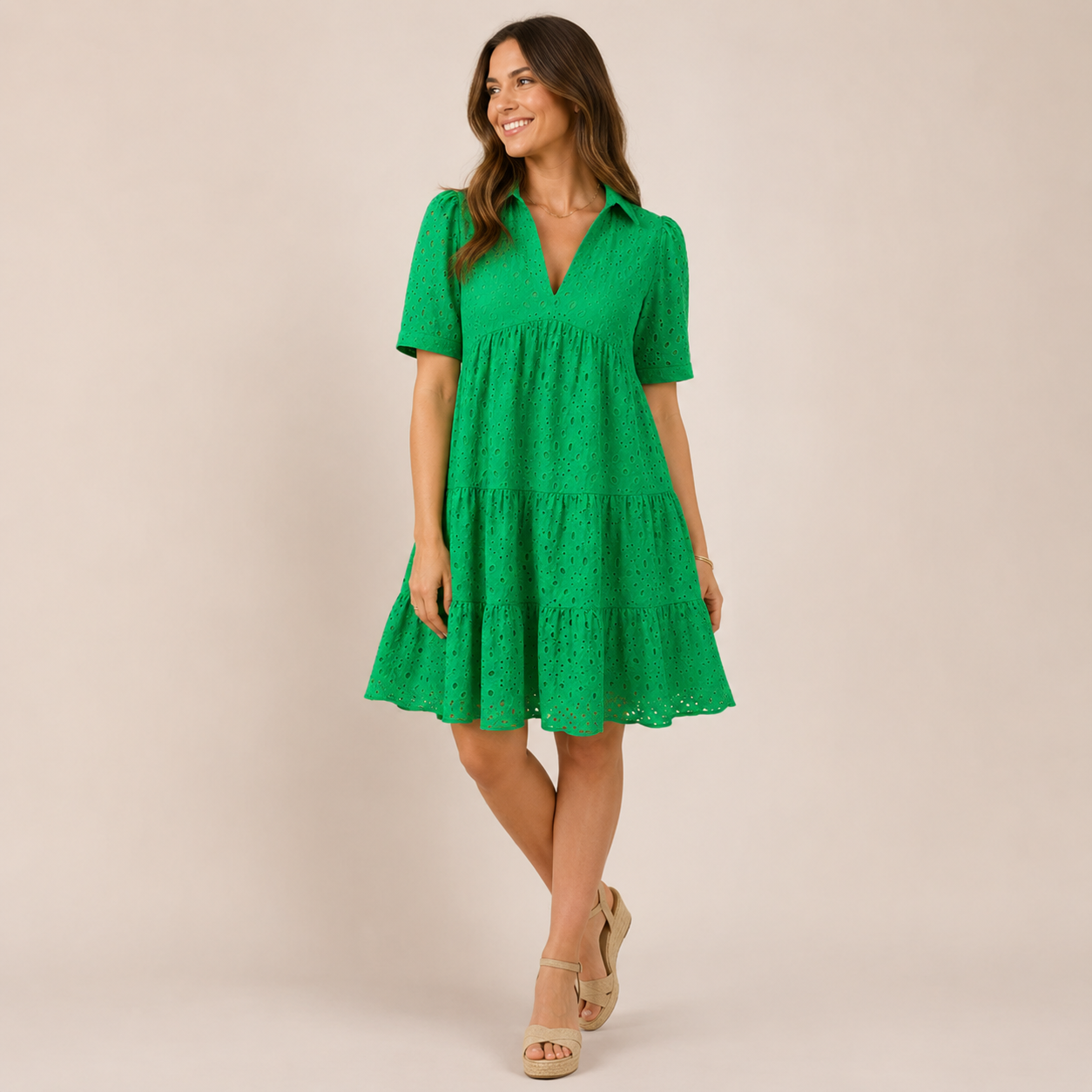Rica Women's Dress | Lace Ruffle, Flowy Fit for Summer Weddings