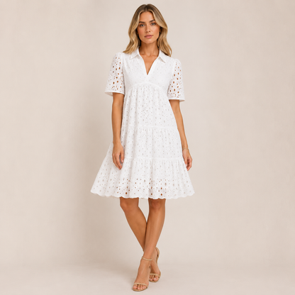 Rica Women's Dress | Lace Ruffle, Flowy Fit for Summer Weddings
