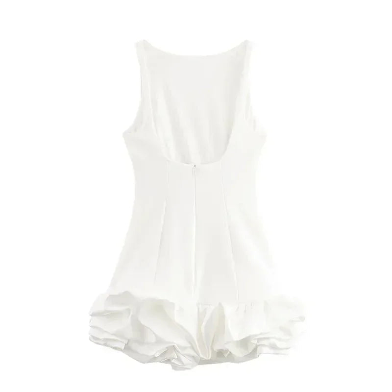 Riva Women's Dress | Ruffled Backless Summer Cocktail Dress 4