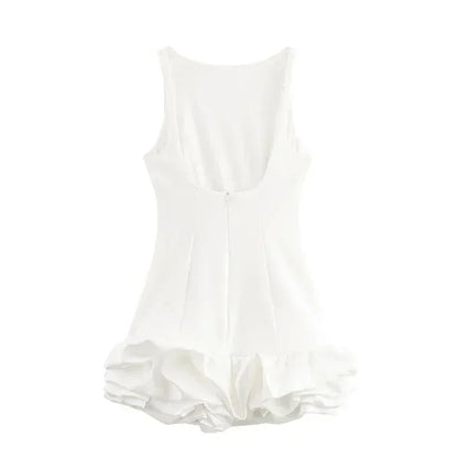 Riva Women's Dress | Ruffled Backless Summer Cocktail Dress 4