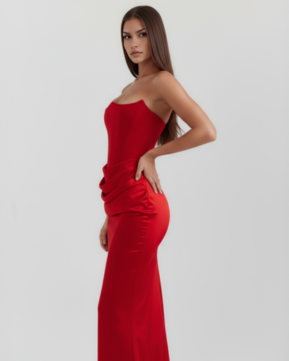 Rosa Women's Dress | Corset-Style, Stretch Crepe Cocktail Dress 3