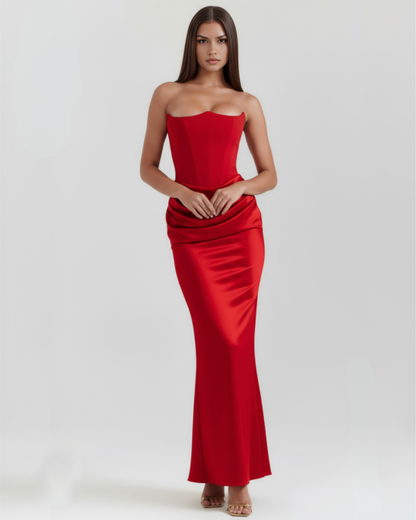 Rosa Women's Dress | Corset-Style, Stretch Crepe Cocktail Dress 4