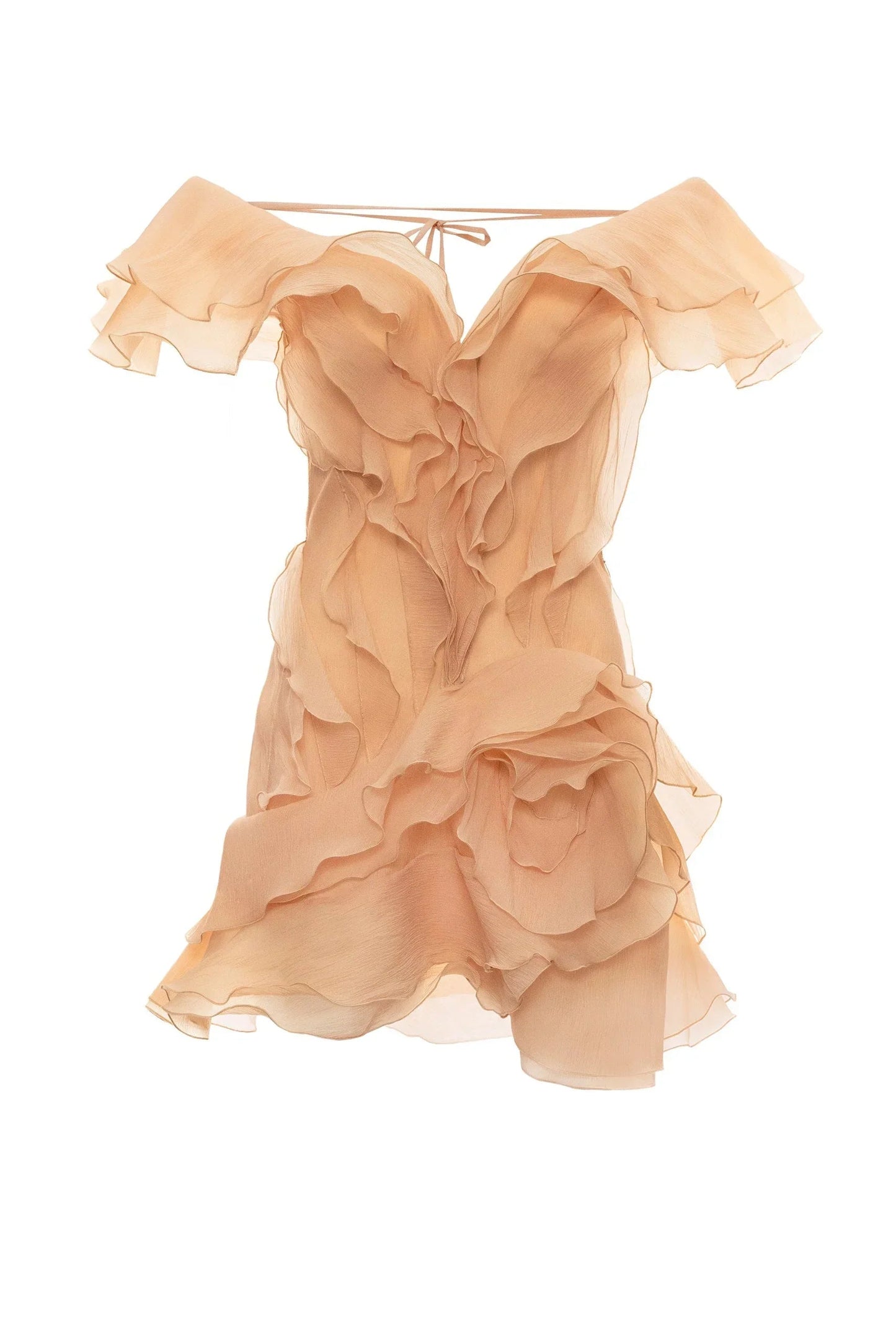 Rosa Womens Dress | Off-Shoulder, Ruffled White Summer Dress 10