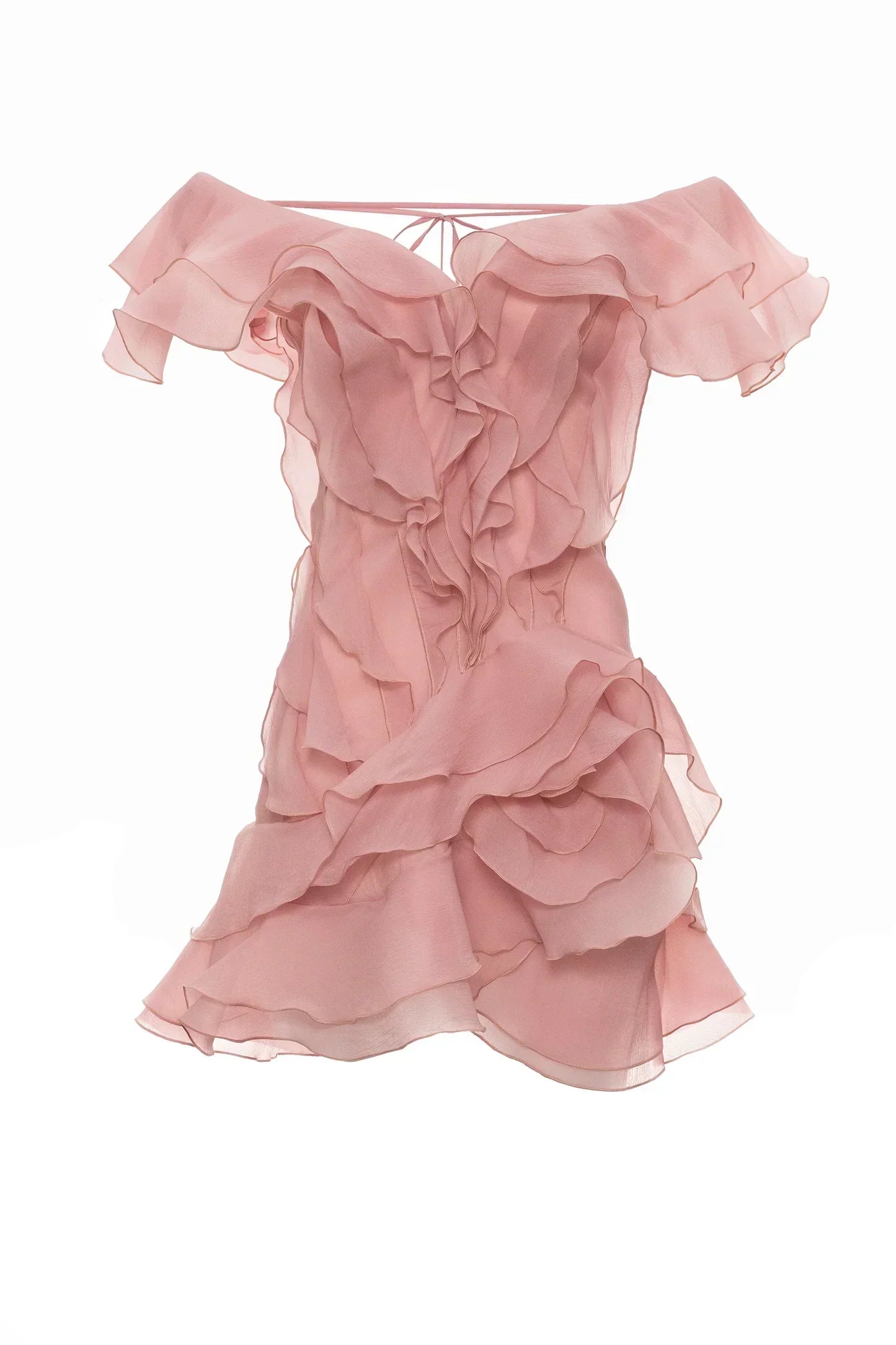 Rosa Womens Dress | Off-Shoulder, Ruffled White Summer Dress 9