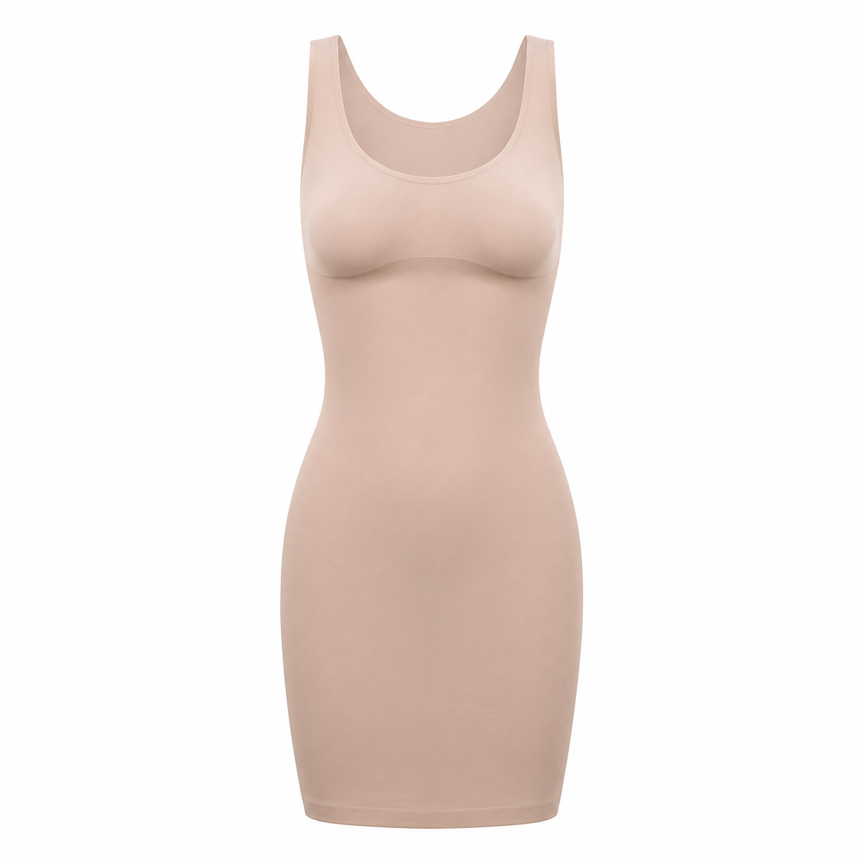 Sable Black Slip Dress | Seamless Compression, Tummy Control