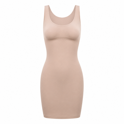 Sable Black Slip Dress | Seamless Compression, Tummy Control
