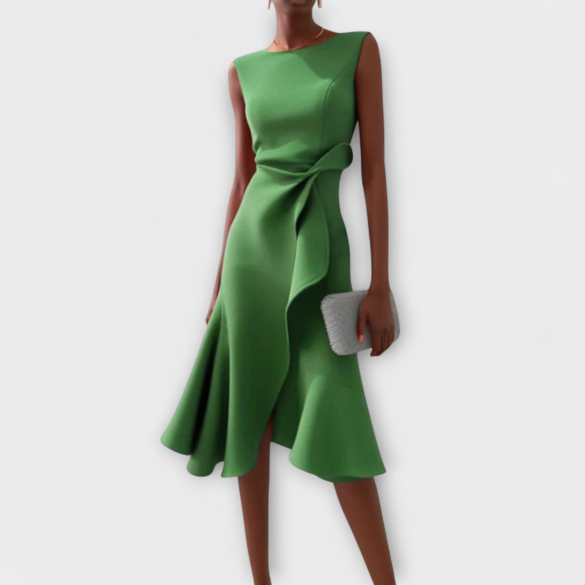 Sienna Midi Dress | Asymmetric Draped Design 5