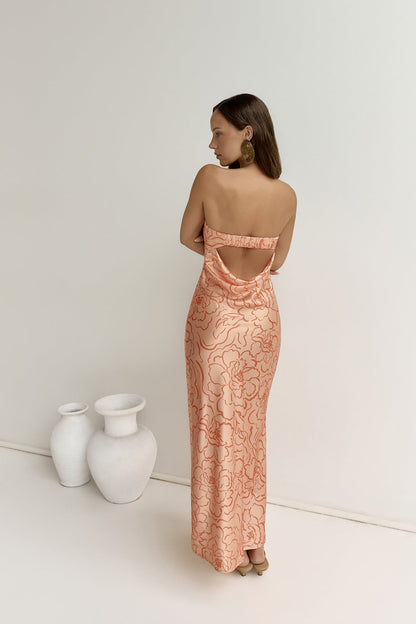Sierra Floral Maxi Dress | Strapless, Lightweight Polyester 1