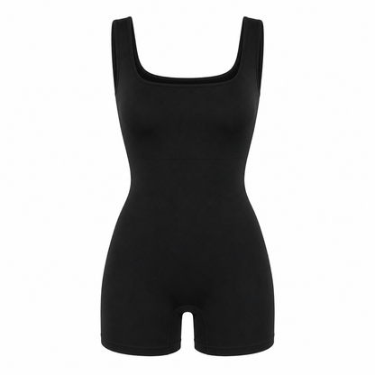 Sleek Shapewear Jumpsuit | Elegant Black, All-Day Comfort for Women