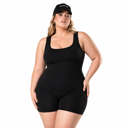 Sleek Shapewear Jumpsuit | Elegant Black, All-Day Comfort for Women