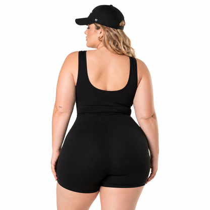 Sleek Shapewear Jumpsuit | Elegant Black, All-Day Comfort for Women