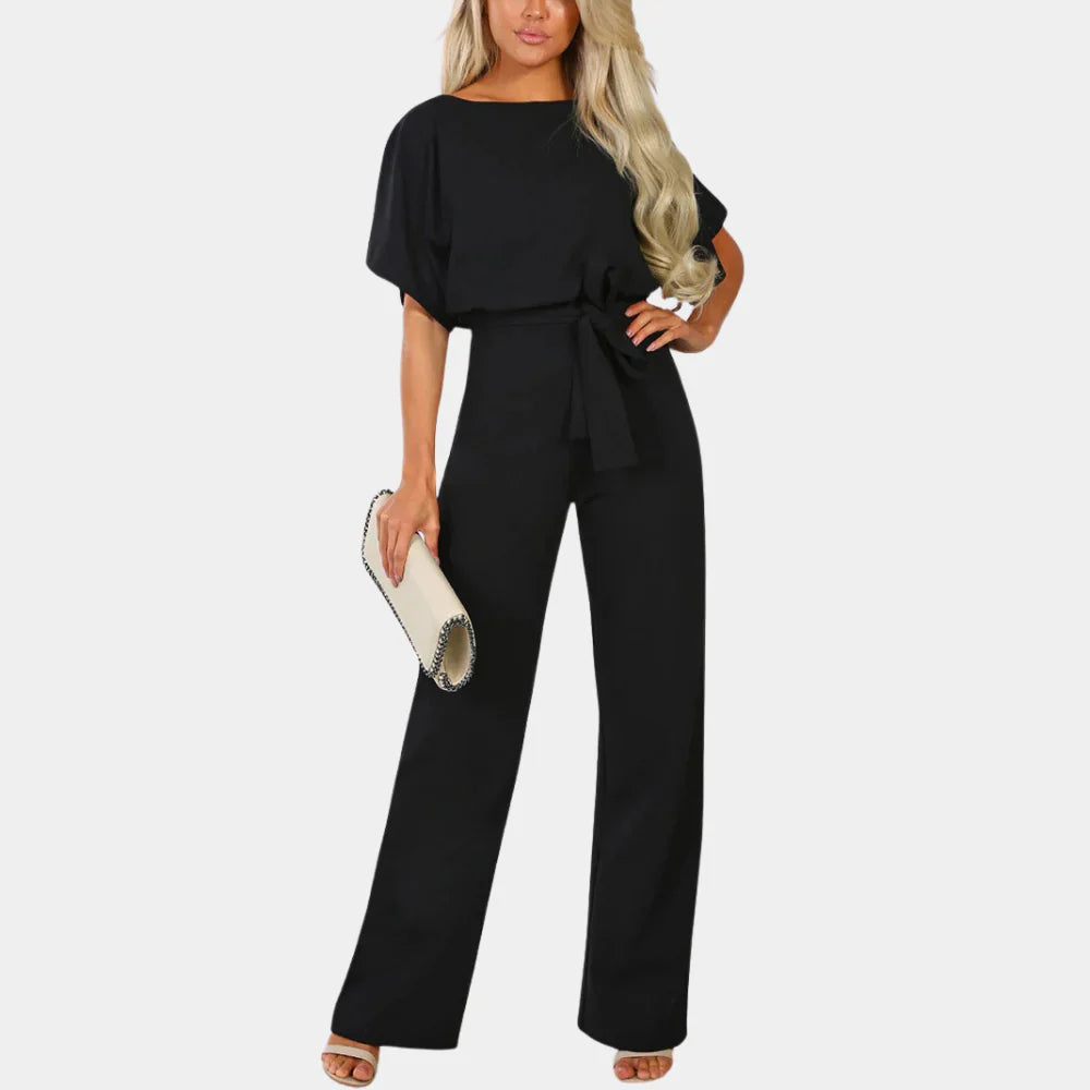 Sofia Black Jumpsuit | Elegant Wide-Leg Design, Soft and Breathable Fabric 1