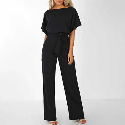 Sofia Black Jumpsuit | Elegant Wide-Leg Design, Soft and Breathable Fabric 10