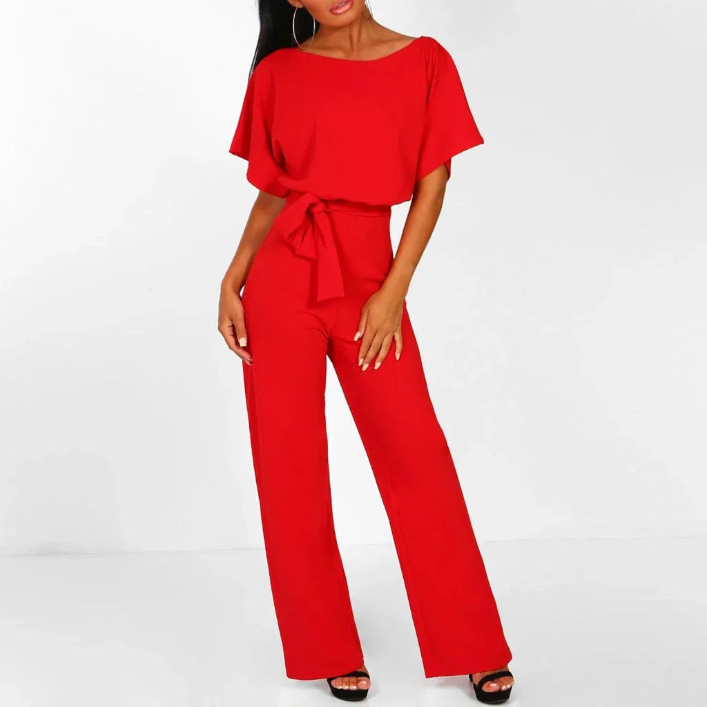 Sofia Black Jumpsuit | Elegant Wide-Leg Design, Soft and Breathable Fabric 4