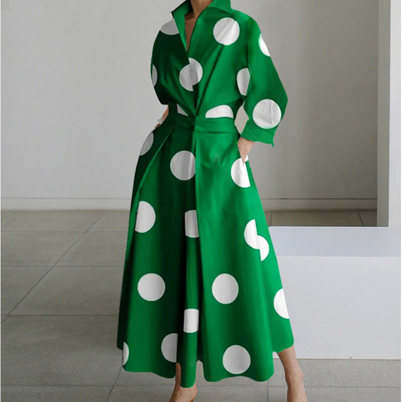 Sofia Maxi Dress | Elegant Front Wrap, Collared Design 7