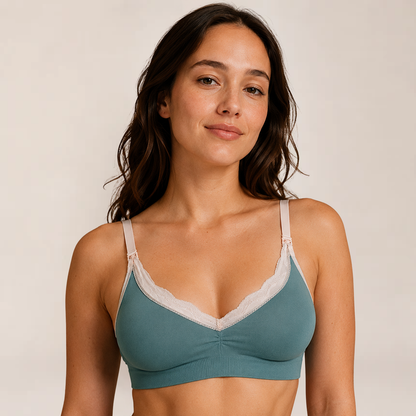 Luna Nursing Bra | Soft Lace, Seamless Comfort for Breastfeeding