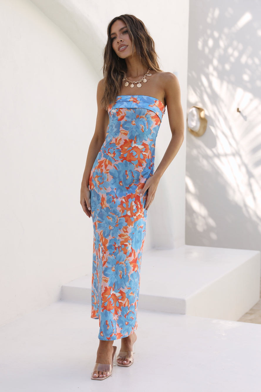 Soleil Maxi Dress | Floral Print, Strapless Long Dress for Women 4