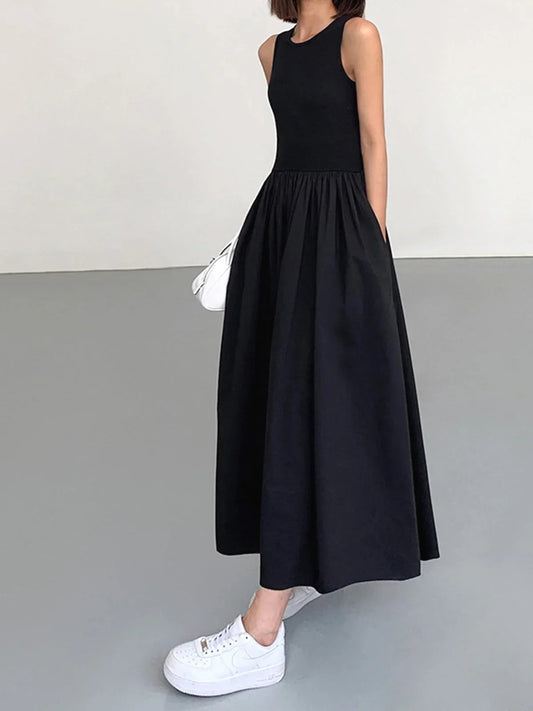 Soleil Women's Dress | Sleeveless, Soft Fabric, Gathered Skirt 0