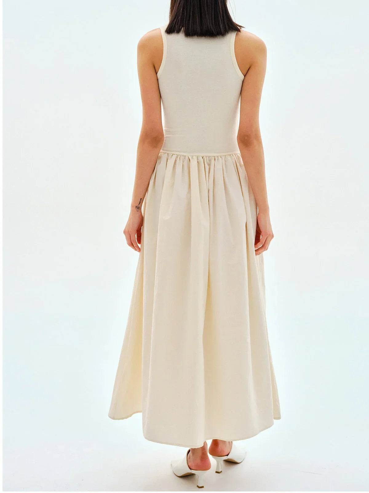 Soleil Women's Dress | Sleeveless, Soft Fabric, Gathered Skirt 4