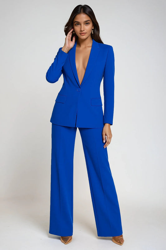 Tara Women's Blazer Set | Slim Fit, Soft Fabric Blazer and Pants Set 0