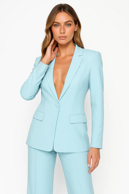 Tara Women's Blazer Set | Slim Fit, Soft Fabric Blazer and Pants Set 3