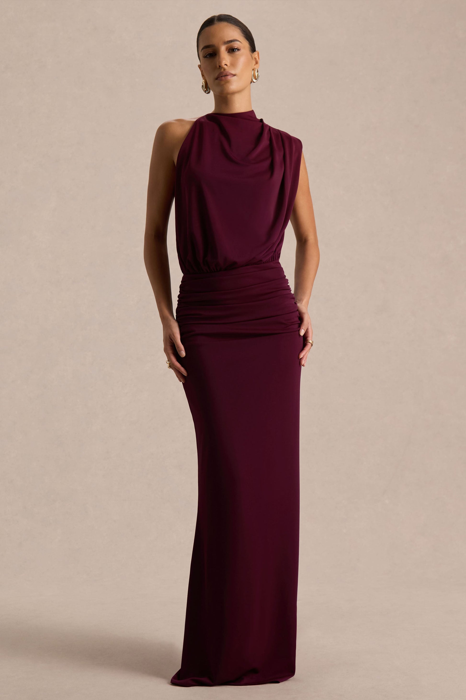 Uriah Maxi Dress | Premium Burgundy Jersey 0