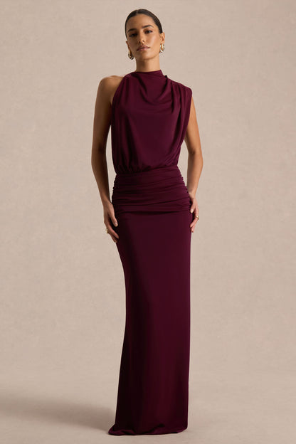 Uriah Maxi Dress | Premium Burgundy Jersey 0