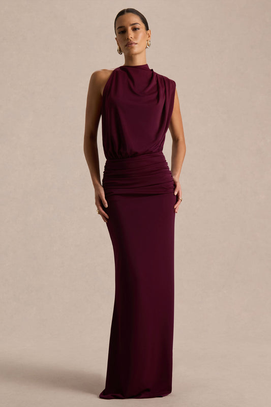 Uriah Maxi Dress | Premium Burgundy Jersey 0