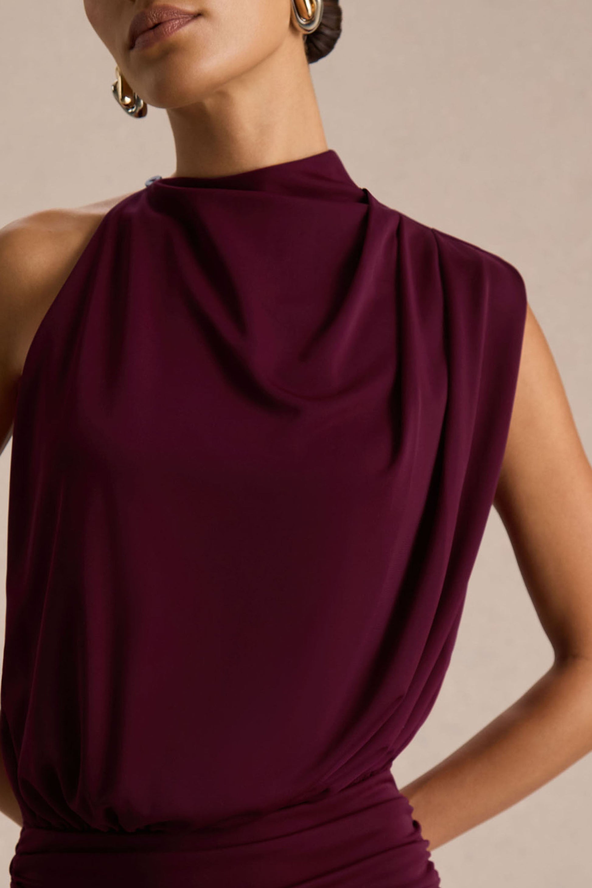 Uriah Maxi Dress | Premium Burgundy Jersey 2