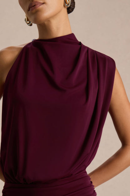 Uriah Maxi Dress | Premium Burgundy Jersey 2
