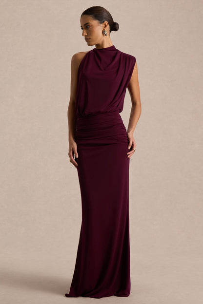 Uriah Maxi Dress | Premium Burgundy Jersey 4
