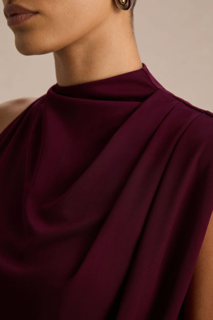 Uriah Maxi Dress | Premium Burgundy Jersey 5