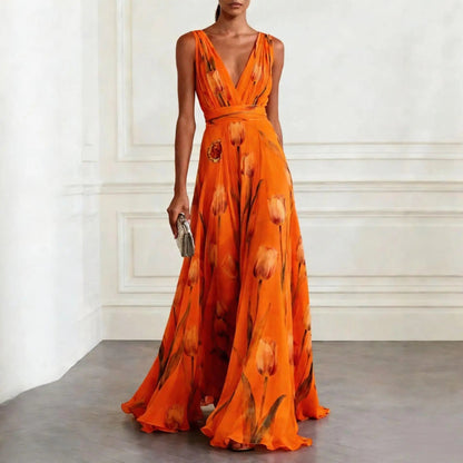 Vera Tulip Dress | Elegant Chiffon Wedding Guest Attire 4
