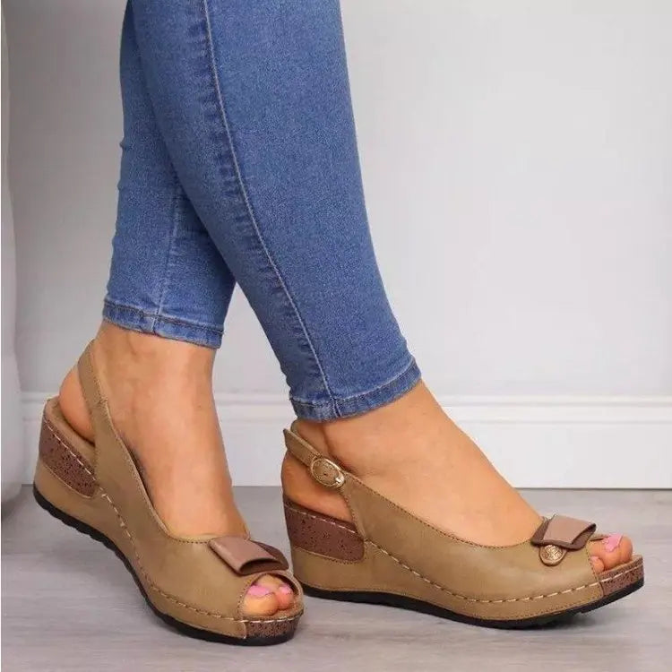Vita Comfort Lift Wedges | Soft Faux-Leather, Cushioned Footbed 2