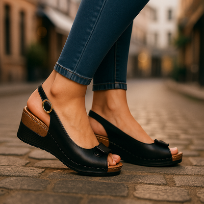 Vita Comfort Lift Wedges | Soft Faux-Leather, Cushioned Footbed 4