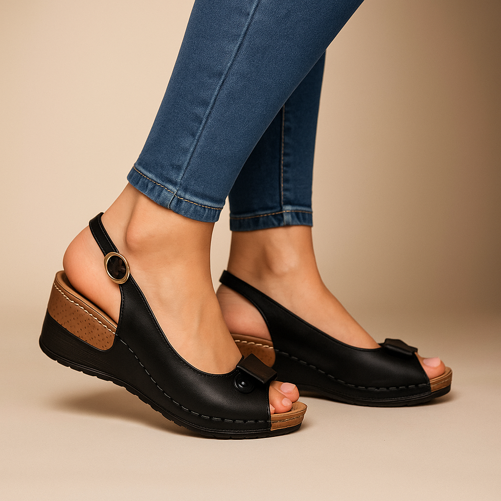 Vita Comfort Lift Wedges | Soft Faux-Leather, Cushioned Footbed 5