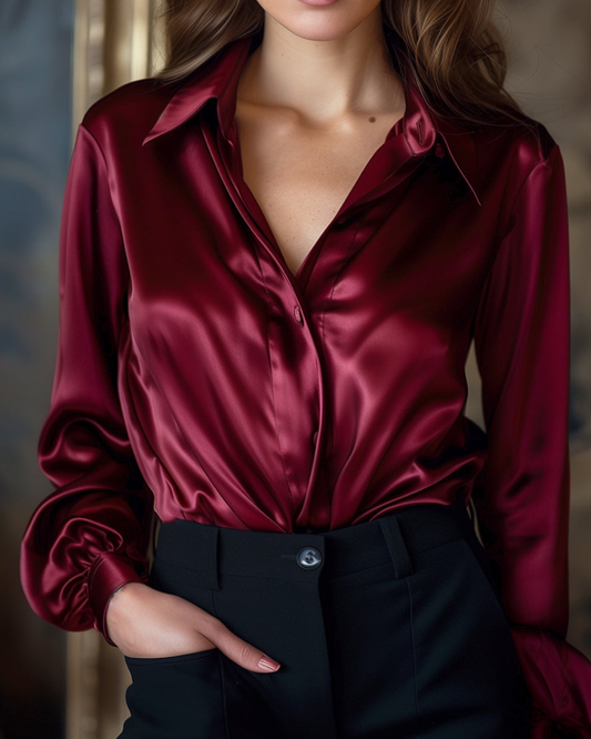 Misty Blouse | Premium Satin, Plus Size Available