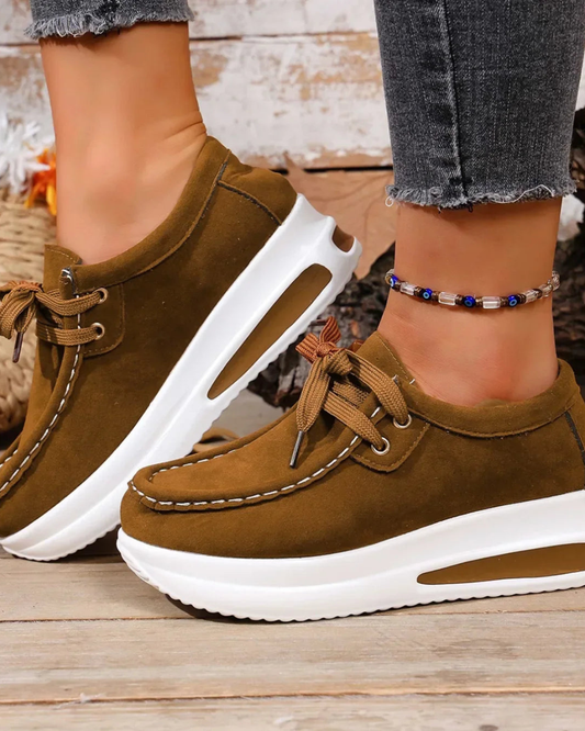 Liora Platform Walkers | Premium Suede, Cushioned Insole