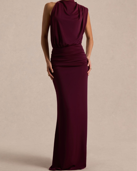 Uriah Maxi Dress | Premium Burgundy Jersey