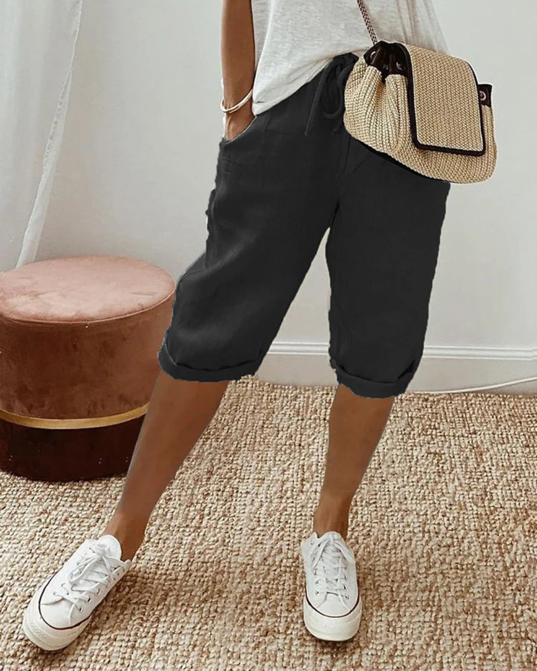 Elysia Cotton Pants | Relaxed Fit, Lightweight