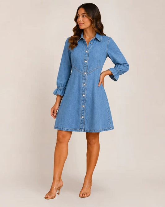 Cory Mini Dress | Collared Puff Sleeve, Casual Summer Style, Plus Size Available