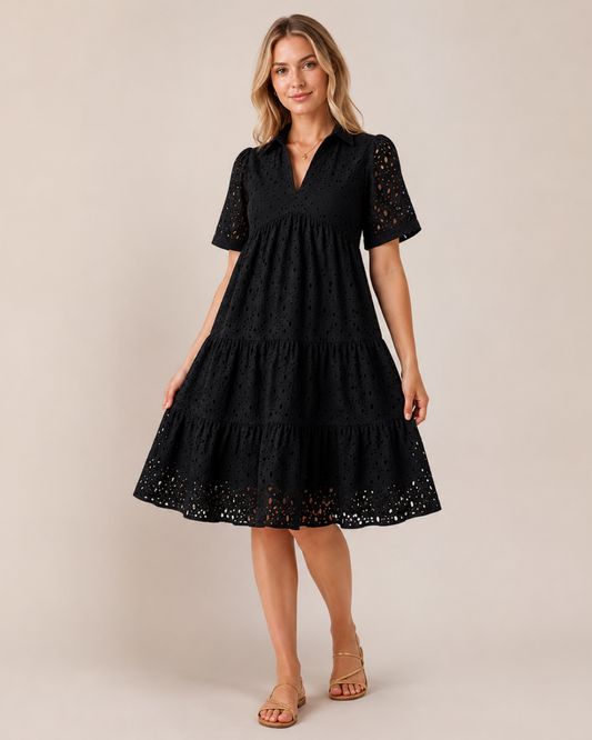Rica Women's Dress | Lace Ruffle, Flowy Fit for Summer Weddings