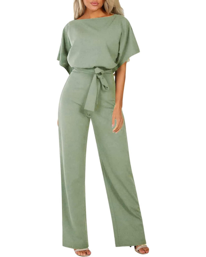 Sofia Black Jumpsuit | Elegant Wide-Leg Design, Soft and Breathable Fabric