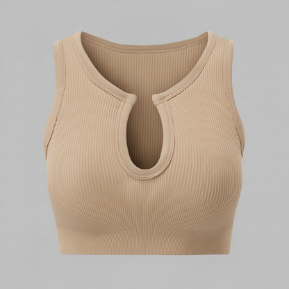 Shape Me Up | Women's White Crop Top with Built-in Shaping