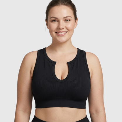 Shape Me Up | Women's White Crop Top with Built-in Shaping