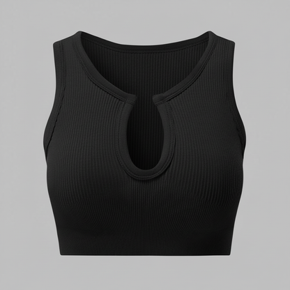 Shape Me Up | Women's White Crop Top with Built-in Shaping