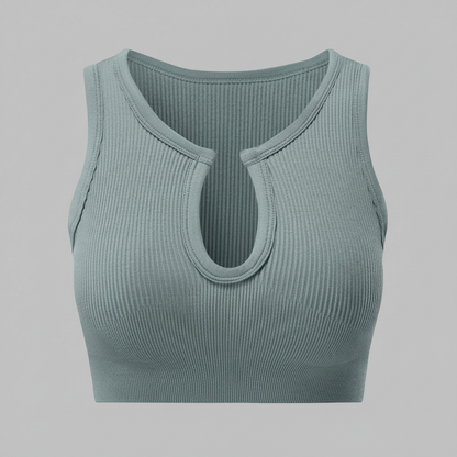Shape Me Up | Women's White Crop Top with Built-in Shaping