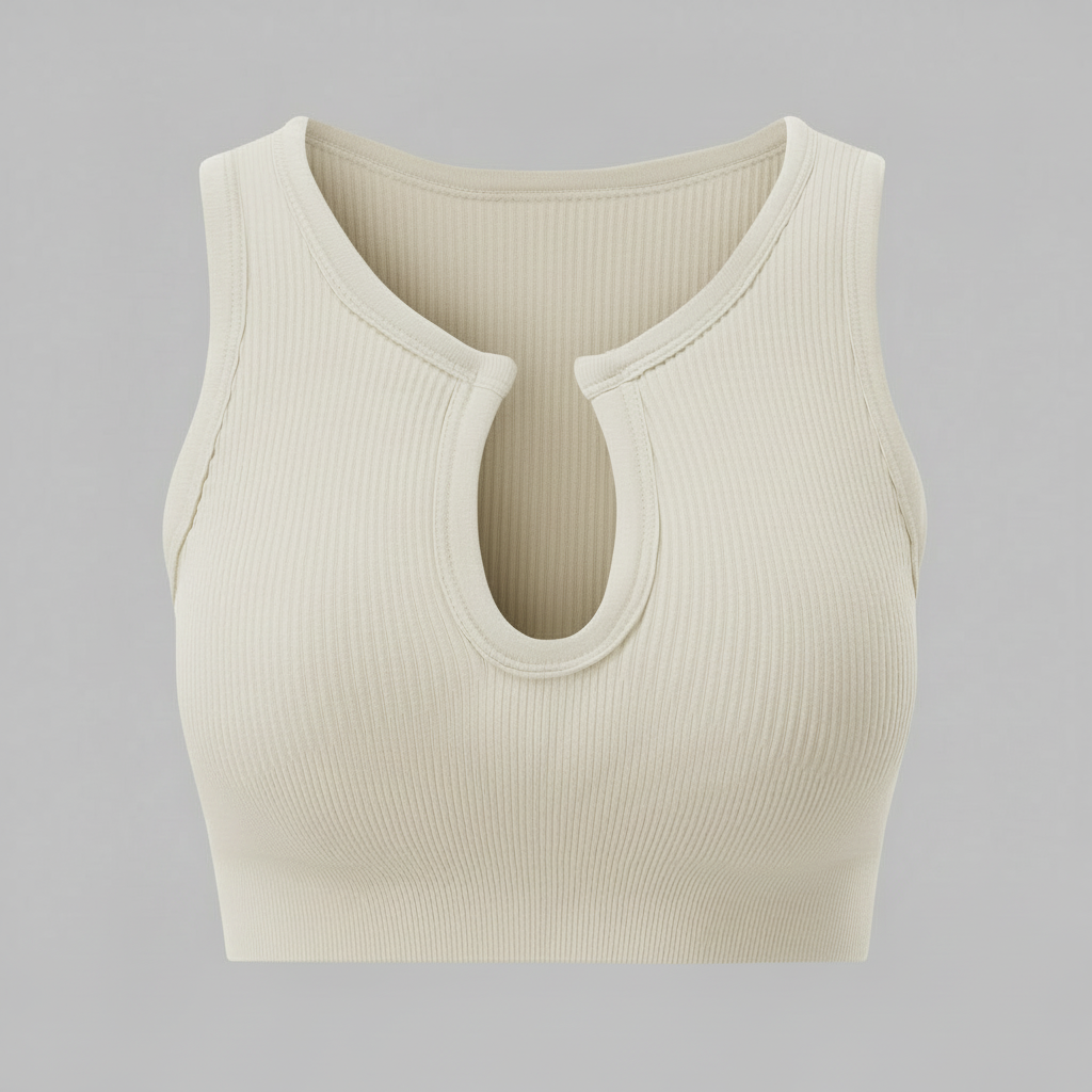 Shape Me Up | Women's White Crop Top with Built-in Shaping